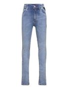 Nellie Trousers Ocean Blue Bottoms Jeans Skinny Jeans Blue Replay