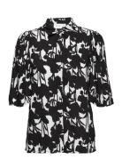 Visoon 2/4 Shirt Tops Shirts Short-sleeved Multi/patterned Vila