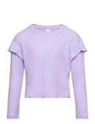 Sweater Soft With Frill Young Tops Knitwear Pullovers Purple Lindex