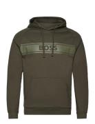 Authentic Hoodie Tops Sweatshirts & Hoodies Hoodies Khaki Green BOSS