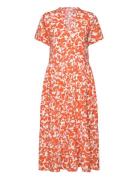 Edasz Ss Maxi Dress Knælang Kjole Orange Saint Tropez