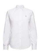 Slim Fit Oxford Shirt Tops Shirts Long-sleeved White Polo Ralph Lauren