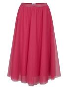 Nuea Skirt Knælang Nederdel Pink Nümph