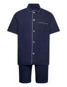 Cotton-Sle-Set Pyjamas Nattøj Navy Polo Ralph Lauren Underwear