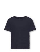 Koglumi S/S O-Neck Cross Back Jrs Tops T-Kortærmet Skjorte Navy Kids O...