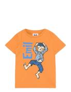 Happy Emil T-Shirt Tops T-Kortærmet Skjorte Orange Martinex
