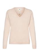 Objthess L/S V-Neck Knit Pullover Noos Tops Knitwear Jumpers Pink Obje...
