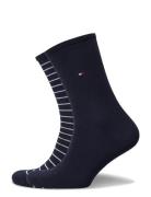 Th Women Sock 2P Small Stripe Lingerie Socks Regular Socks Blue Tommy ...
