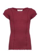 Cotton T-Shirt Tops T-Kortærmet Skjorte Red Rosemunde Kids