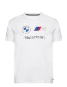 Bmw Mms Ess Logo Tee Sport T-Kortærmet Skjorte White PUMA Motorsport