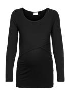 Mlcamma June L/S Jersey Top 2F Tops T-shirts & Tops Long-sleeved Black...
