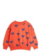 Hearts Aop Sweatshirt Tops Sweatshirts & Hoodies Sweatshirts Red Mini ...
