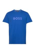 T-Shirt Rn Tops T-Kortærmet Skjorte Blue BOSS