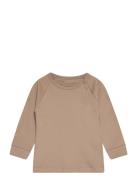Blouse Ls - Unisex Tops Sweatshirts & Hoodies Sweatshirts Brown Fixoni