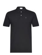 Toke Basic Badge Polo - Gots/Vegan Tops Polos Short-sleeved Black Know...