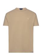 Classic Fit Jersey Crewneck T-Shirt Tops T-Kortærmet Skjorte Beige Pol...
