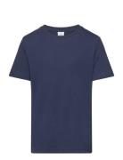 T Shirt Regular Solid Tops T-Kortærmet Skjorte Blue Lindex