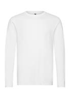 Mel Long Sleeve Gots Tops T-Langærmet Skjorte White Double A By Wood W...