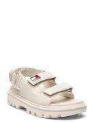 Tjw Fancy Sandal Flade Sandaler Beige Tommy Hilfiger