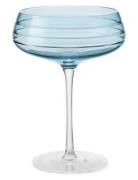 Champagne Coupe Triple Cut Home Tableware Glass Champagne Glass Blue L...