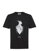 Heart Monster Regular Tee S/S Designers T-Kortærmet Skjorte Black HAN ...