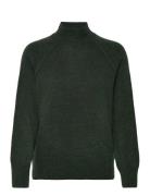 Turtleneck Sweater With Seams Tops Knitwear Turtleneck Green Mango