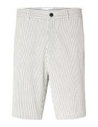 Slhregular-Karl Seersucker Shorts Bottoms Shorts Casual White Selected...
