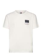 Tjm Reg Essential Cb Flag Tee Tops T-Kortærmet Skjorte White Tommy Jea...