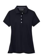 Short Sleeve Button Polo Sport T-shirts & Tops Polos Black Peter Milla...