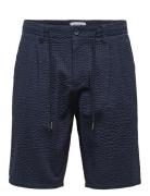 Onsleo Life 0009 Seersucker Shorts Bottoms Shorts Casual Navy ONLY & S...