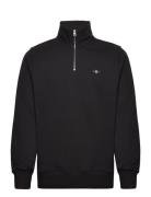 Reg Shield Half Zip Sweat Tops Sweatshirts & Hoodies Sweatshirts Black...