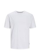 Jprcc Soft Linen Blend Ss Tee Tops T-Kortærmet Skjorte White Jack & J ...