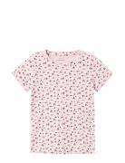 Nmfvemma Aop Ss Slim Top Tops T-Kortærmet Skjorte Pink Name It