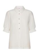 Nululli S/S Shirt Tops Blouses Short-sleeved White Nümph