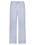 Pant Cotton Stripe Pyjamasbukser Hyggebukser Blue Hunkemöller