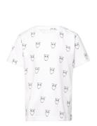 Owl Aop T-Shirt - Gots/Vegan Tops T-Kortærmet Skjorte White Knowledge ...