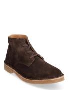 Slhriga New Suede Desert Boot B Snørestøvler Brown Selected Homme