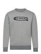 Old School Logo R Sw Tops Sweatshirts & Hoodies Sweatshirts Grey G-Sta...