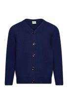 Lambswool Cardigan Tops Knitwear Cardigans Blue FUB