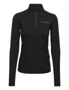 Light Thermo Half Zip Sport T-shirts & Tops Long-sleeved Black Röhnisc...