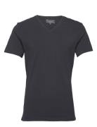 V-Neck T-Shirt Tops T-Kortærmet Skjorte Navy Bread & Boxers