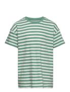 Top Ss Essential Stripe Tops T-Kortærmet Skjorte Green Lindex