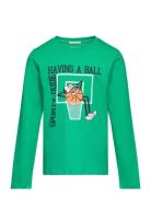 Printed Longsleeve Tops T-shirts Long-sleeved T-Skjorte Green Tom Tail...