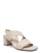 Ginger Sandal Med Hæl Beige Dasia