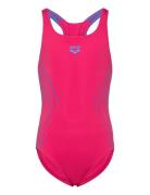 Girl's Arena Reflecting Swimsuit Swim Pro Back Nav Badedragt Badetøj P...