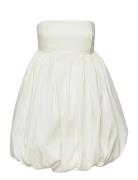 Isolde Strapless Bubble Mini Dress Kort Kjole White Malina