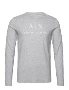 T-Shirt Tops T-Langærmet Skjorte Grey Armani Exchange