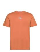 Monologo Regular Tee Tops T-Kortærmet Skjorte Orange Calvin Klein Jean...
