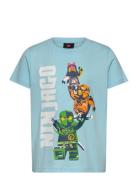 Lwtano 308 - T-Shirt S/S Tops T-Kortærmet Skjorte Blue LEGO Kidswear
