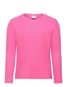 Top L S Basic Rib Tops T-shirts Long-sleeved T-Skjorte Pink Lindex